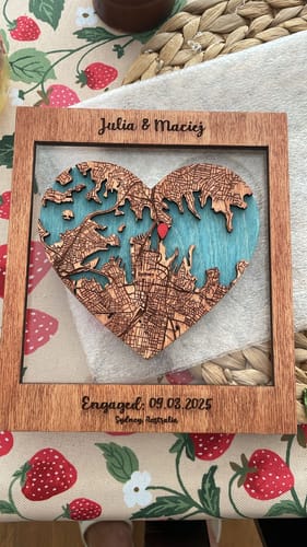 Customer photo review of Where It All Began 3D Wooden Location/City Map Circle