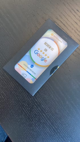 Customer photo review of Google Review Card - RATECARDS™