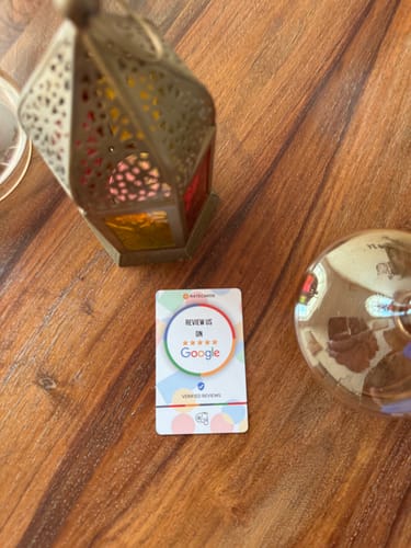 Customer photo review of Google Review Card - RATECARDS™