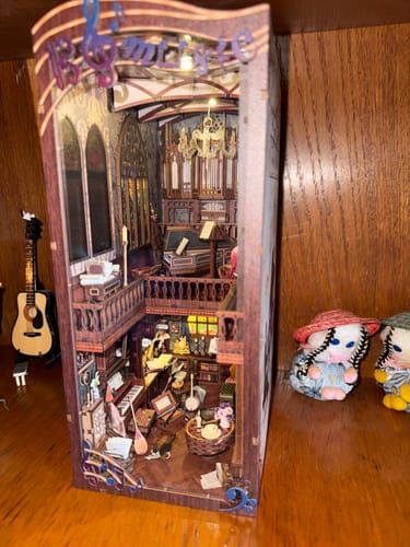 Customer photo review of Timeless Melody DIY Wooden Book Nook Shelf Insert