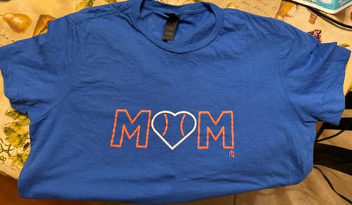 Customer photo review of Neon Mom Heart Women's Softstyle T-Shirt