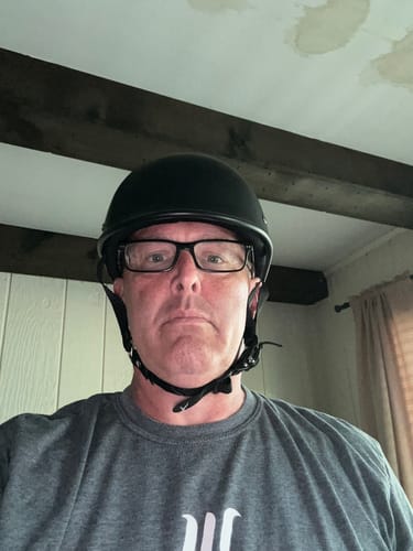 Customer photo review of Low Profile Reversible DOT Polo Helmet / Matte Black
