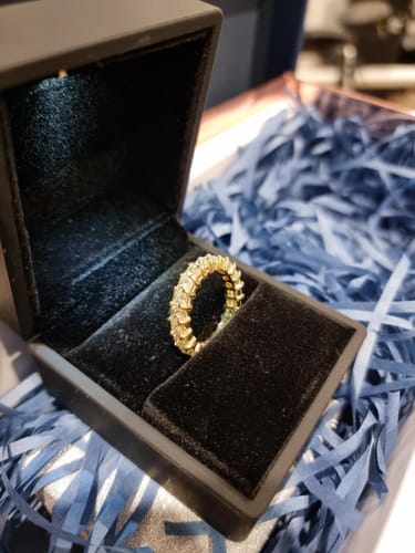 Customer photo review of 3.00-7.00 CT Princess Cut Natural Diamonds - Eternity Rings