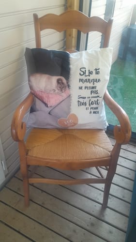 Customer photo review of Si je te manque - Coussin personnalisé
