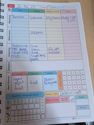 Customer photo review of Food Diary - C76 - Slimming World Compatible - Compact