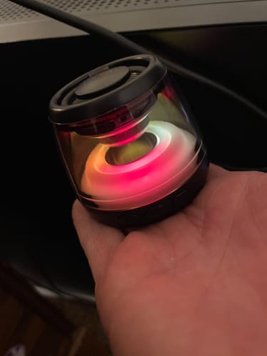 Customer photo review of LitLamp™ – Stick, Shine & Sound with Waterproof Bass & RGB Glow