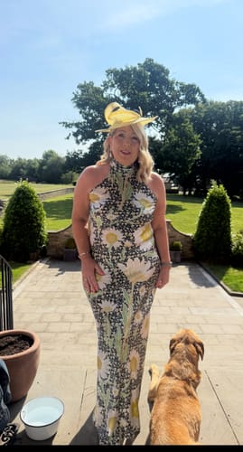 Customer photo review of High Neck Maxi Dress / "Daisies"