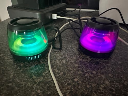 Customer photo review of LitLamp™ – Stick, Shine & Sound with Waterproof Bass & RGB Glow