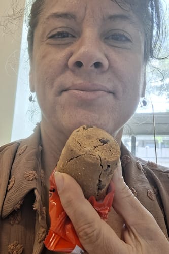 Customer photo review of Peanut Butter Chocolate Chip Truffle- 6 Truffles