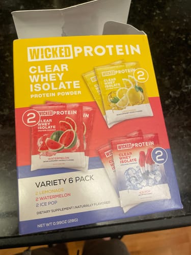 Customer photo review of WICKED Protein IP-W-L Powder Sampler (PRE ORDER)