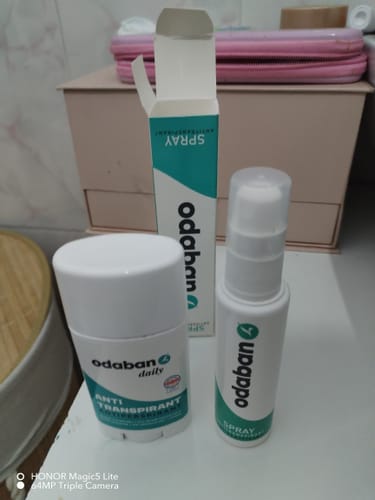 Customer photo review of odaban® Antiperspirant Set - Spray + Deo Stick