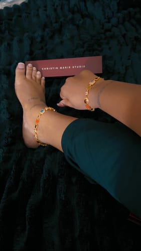 Customer photo review of Solstice Gemstone Bracelet Gold