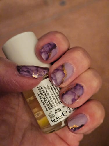 Kundenbewertung mit Foto zu UV Gel: Amethyst Marble