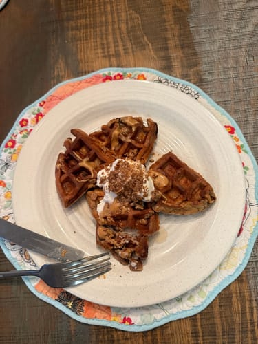 Customer photo review of Zen Protein Waffles - Chocolate Chip