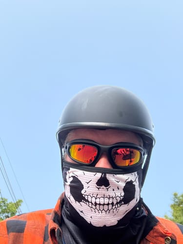 Customer photo review of Durable Polarized Riding Goggles - 4 Lens Kit
