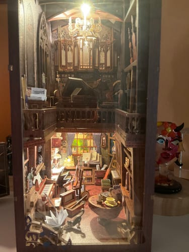 Customer photo review of Timeless Melody DIY Wooden Book Nook Shelf Insert