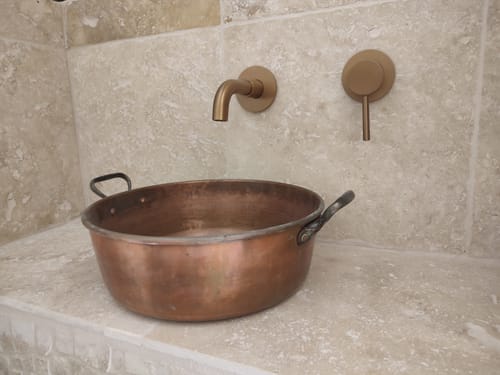 Customer photo review of Mitigeur salle de bain encastré or rose brossé