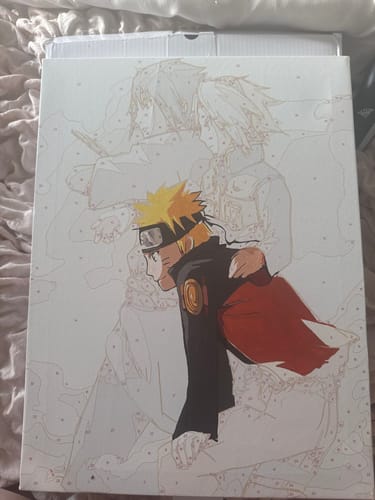 Customer photo review of Naruto Shippuuden: The Team - Anime Paint By Numbers Kit