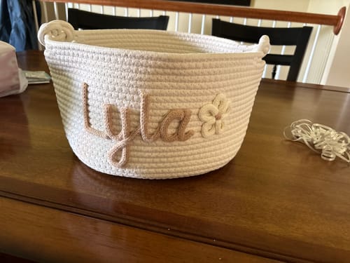 Debbie H. review of Baby Knits™ Personalized Knitted Basket image 1 out of 1