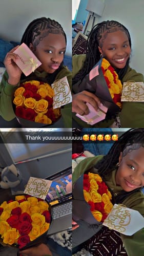 Customer photo review of Yellow & Red Bouquet