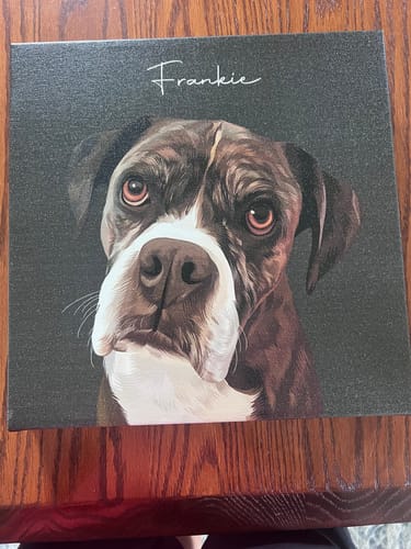 Customer photo review of Pet Art Canvas Wrap