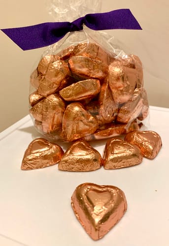 Customer photo review of Foiled chocolate hearts