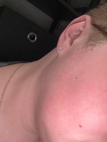 Arissa C. review of Tiny Faux Diamond Flower Earrings Studs Hypoallergenic Earrings for Sensitive Ears Made with Plastic Posts image 1 out of 1