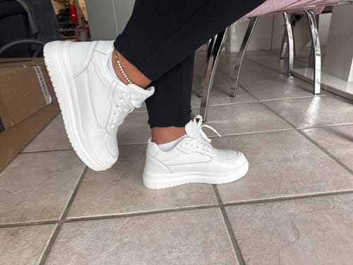 Customer photo review of ELEVATESHOES WHITE CLASSY