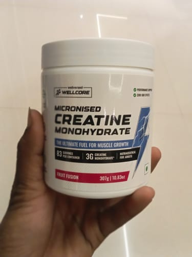 Customer photo review of Wellcore - Pure Micronised Creatine Monohydrate (307g, 83 Servings) Fruit Fusion