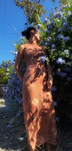 Customer photo review of Gu Hua 古画 Ancient Painting Modernized Butterfly Textured Sleeveless Qipao