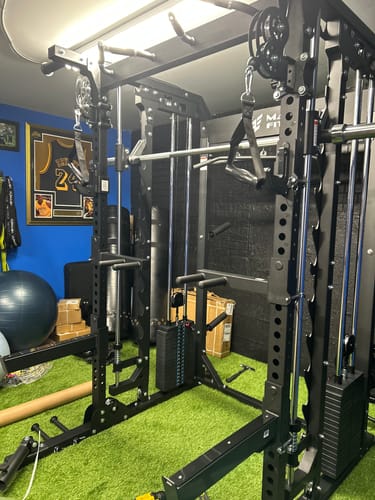 Customer photo review of Major Fitness B52 All-In-One Home Gym Smith Machine