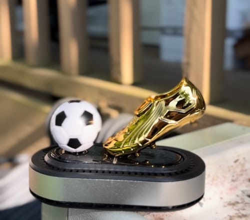 Customer photo review of Soccer-Themed Solar Car Air Freshener