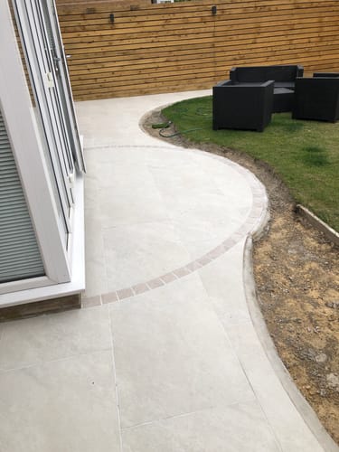 Customer photo review of Quartz - White Porcelain Paving Tiles - 900 x 600 x 20mm