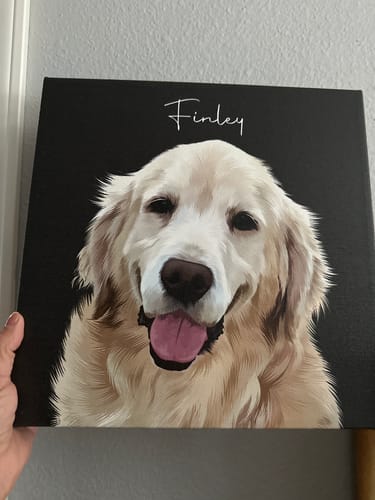 Customer photo review of Pet Art Canvas Wrap