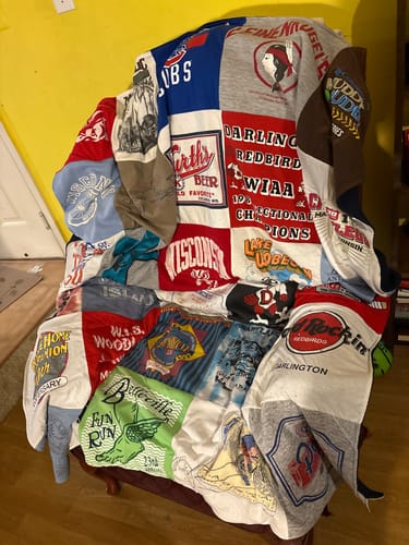 Customer photo review of Premium T Shirt Quilt