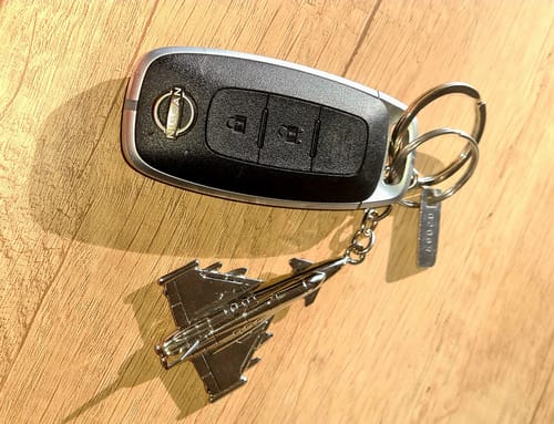 Customer photo review of RAF Typhoon Silver Plated Boxed Keyring