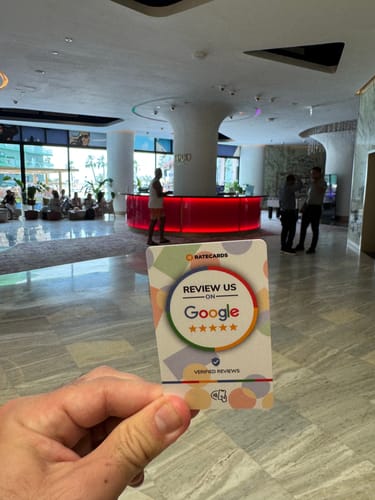 Customer photo review of Google Review Card - RATECARDS™