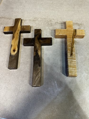 Customer photo review of 12x6" Small Cross Acrylic Router Template