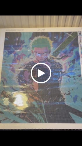 Customer video review of One Piece: Zoro The One - Anime Diamond Painting