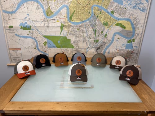 Customer photo review of Custom Leather Patch Hats Richardson 115 Laser Engraved
