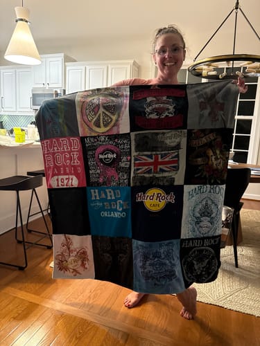 Customer photo review of Premium T Shirt Quilt