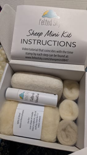 Customer photo review of White Sheep Mini Needle Felting Kit