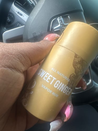Customer photo review of Sweet Ginger Vapor Rub