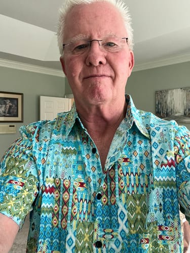 Customer photo review of Men's Vintage Short Sleeve Cotton Retro Triba Shirt
