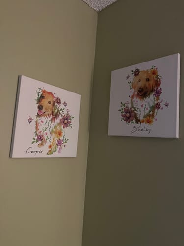 Customer photo review of Flowerpup Custom Pet Portrait (Humans too!)