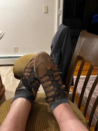 Customer photo review of Men's GrandPrix Sneaker in Cognac (Medium and Dark Browns)