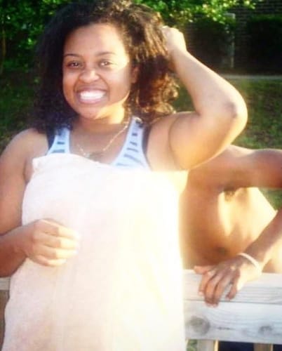 Customer photo review of CurlyMe 360 Lace Fit Wear Go Pre-Bleached Water Wave Human Hair Glueless Wig Pre-Plucked
