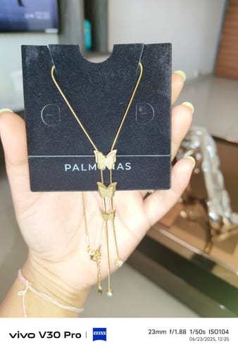 Customer photo review of Butterfly Long Chain Necklace