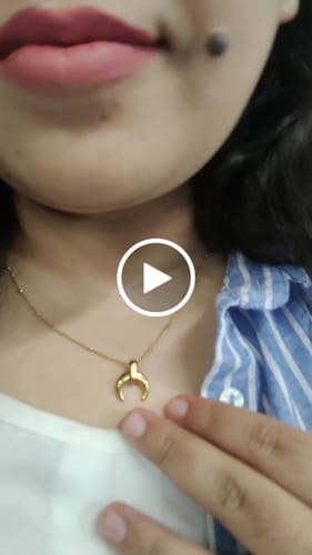Customer video review of Tiny Horn Necklace