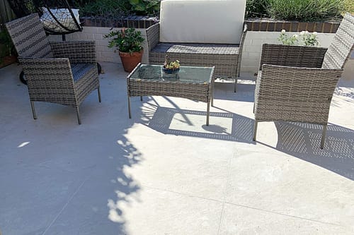 Customer photo review of Quartz - White Porcelain Paving Tiles - 900 x 600 x 20mm